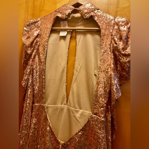 Elegant Sequence Mini Dress w/ Juliet Sleeves Size Small NWT - Picture 6 of 15